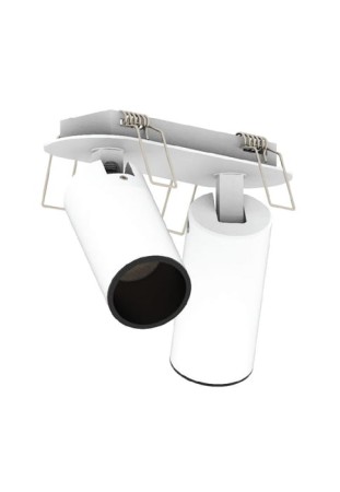 Oprawa oświetleniowa regulowana wpuszczana Spot LED COKO - 2x6W, 3000K, 1220lm, CRI>90, IP20, biały + czarny