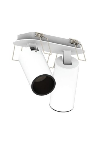 Oprawa oświetleniowa regulowana wpuszczana Spot LED COKO - 2x6W, 3000K, 1220lm, CRI>90, IP20, biały + czarny