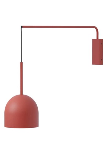 Lampa ścienna wewnętrzna RIO SINGLE matowa czerwona terakotowa - E14 220-240V IP20 ON-OFF - ROBIN