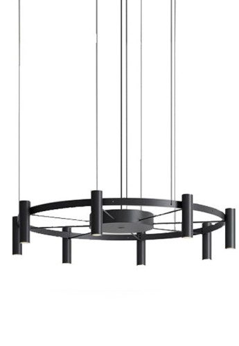 Lampa wisząca wewnętrzna LAVERD T-3805 Black-Black - LED 16x3W 2700K Ang 80° > 90 CRI 24V 100V-277V 16x300lm IP20