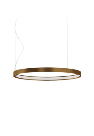 Lampa sufitowa wisząca ZERO ROUND Ø50 bronze - LED 25W 2700K Ra>90 2039lm 24V DC IP20 - PANZERI 