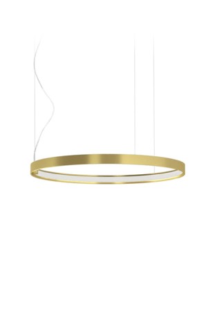 Lampa sufitowa wisząca ZERO ROUND Ø50 matt brass - LED 25W 2700K Ra>90 2039lm 24V DC IP20 - PANZERI 