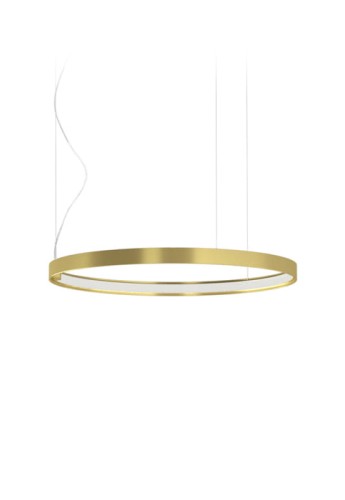 ampa sufitowa wisząca ZERO ROUND Ø50 matt brass - LED 25W 2700K Ra>90 2039lm 24V DC IP20 - PANZERI
