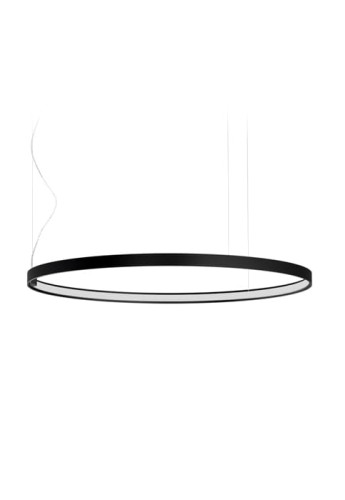 ampa sufitowa wisząca ZERO ROUND Ø75 black - LED 36W 2700K Ra>90 3059lm 24V DC IP20 - PANZERI