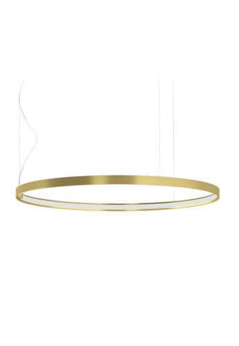 Lampa sufitowa wisząca ZERO ROUND Ø75 matt brass - LED 36W 2700K Ra>90 3059lm 24V DC IP20 - PANZERI