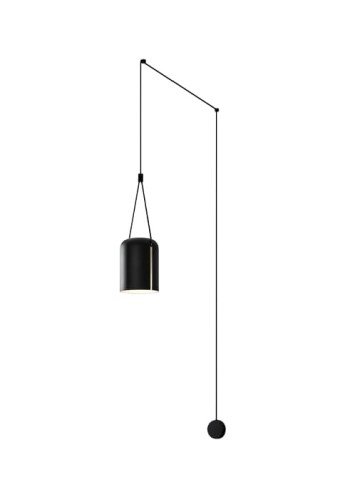 Lampa ścienna wewnętrzna ATTIC Single Rectangular Shape - E27 15W 768lm IP20 czarna - LEDS C4