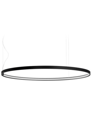 Lampa sufitowa wisząca ZERO ROUND Ø100 black - LED 47W 2700K Ra>90 4079lm 24V DC IP20 - PANZERI
