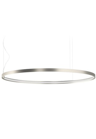 Lampa sufitowa wisząca ZERO ROUND Ø100 titanium - LED 47W 2700K Ra>90 4079lm 24V DC IP20 - PANZERI