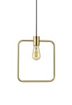 Lampa wisząca wewnętrzna ABC SP1 Square brass - E27 70W 220-240V IP20