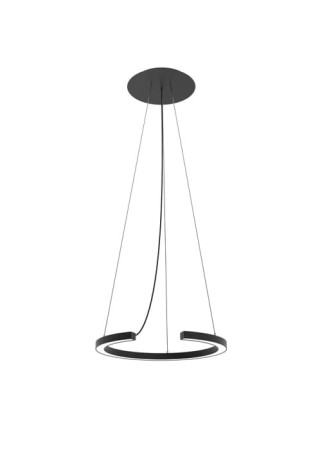 Lampa wisząca ROBERTA 50 matowy czarny - LED 20W 3000K 3200lm 220-240V IP20 - ROBIN