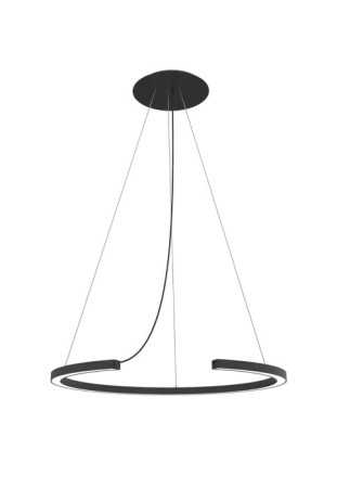 Lampa wisząca ROBERTA 80 matowy czarny - LED 40W 3000K 6400lm 220-240V IP20 - ROBIN