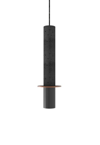 Lampa wisząca RITA matowy czarny-brązowy dysk - GU10 220-240V IP20 ON-OFF - ROBIN