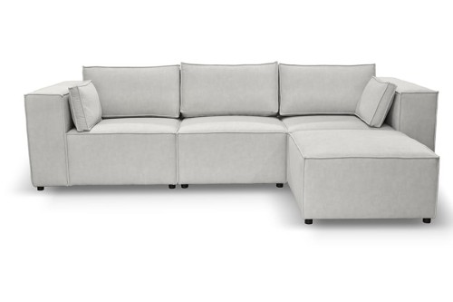 Sofa nierozkładana z pufą HAMILTON 3ER - tkanina Hold Me 01