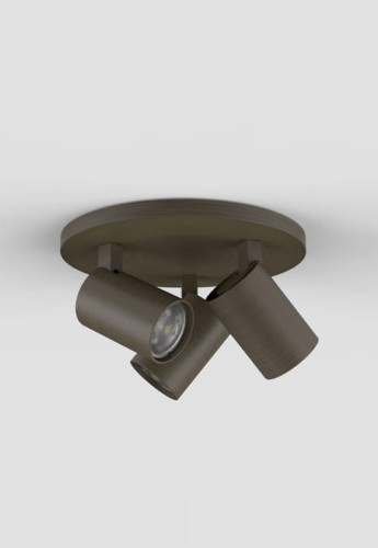 Lampa sufitowa ASCOLI TRIPLE ROUND brązowy - 3x50W Max GU10 IP20 - ASTRO