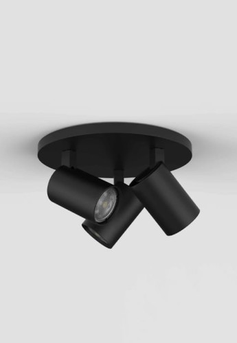 Lampa sufitowa ASCOLI TRIPLE ROUND matowy czarny - 3x50W Max GU10 IP20 - ASTRO