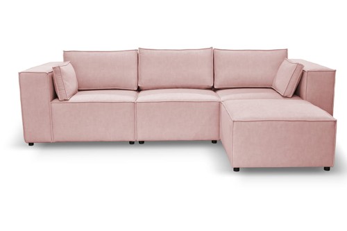 Sofa nierozkładana z pufą HAMILTON 3ER - tkanina Hold Me 24