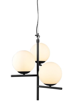 Lampa wisząca wewnętrzna PURE czarny mat - 3x E14 max. 28W 230V~50Hz IP20 