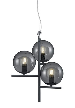 Lampa wisząca wewnętrzna PURE przydymiony - 3x E14 max. 28W 230V~50Hz IP20 