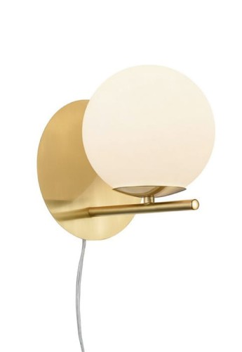 Lampa ścienna wewnętrzna PURE matowy misiądz - 1xE14 max. 28W 230V~50Hz IP20