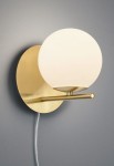 Lampa ścienna wewnętrzna PURE matowy misiądz - 1xE14 max. 28W 230V~50Hz IP20