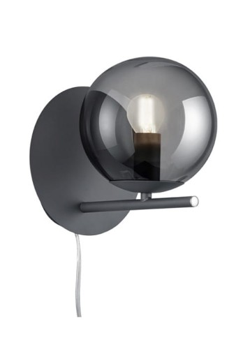 Lampa ścienna wewnętrzna PURE przydymiony - 1xE14 max. 28W 230V~50Hz IP20
