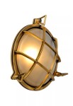 Lampa ścienna zewnętrzna DUDLEY - Ø22 cm - 1xE27 - 40W- 230V - IP65 - matowy złoty-mosiężny