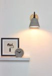 Lampa ścienna wewnętrzna POSSIO - E14 - 40W- 230V - IP20 - szary