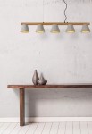 Lampa wisząca wewnętrzna POSSIO - E14 - 5x40W- 230V - IP20 - szary