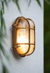 Lampa ścienna zewnętrzno-wewnętrzna DUDLEY - 1xE27 - 40W- 230V - IP65 - matowy złoty-mosiężny