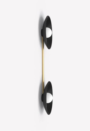Lampa ścienno-sufitowa wewnętrzna RANDA DUO matowy czarny-polerowany mosiądz - 2xG9 220-240V IP20 - ROBIN 