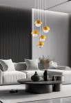 Lampa wisząca BONO 5 ochra - G9 max 8W LED 230V-50Hz IP20