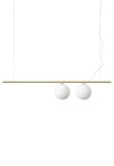 Lampa wisząca PERLINE SP2 satynowy mosiądz - G9 max 2x40W 220-240V IP20
