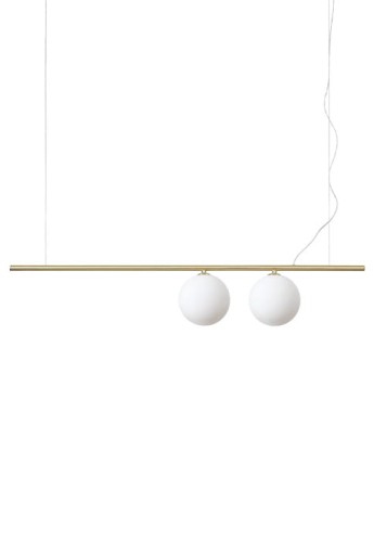Lampa wisząca PERLINE SP2 satynowy mosiądz - G9 max 2x40W 220-240V IP20