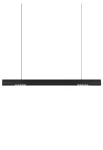 Lampa wisząca wewnętrzna APETE - LED 40W 3000K 5,756lm CRI>90 IP20 czarna + reflektor chromowany