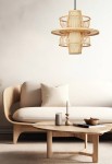 Lampa wisząca ASTRA rattanowa - E27 15W 220-240V IP20