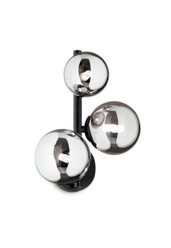 Lampa ścienna wewnętrzna PERLAGE AP3 przydymiony szary - G9 max 3x15W 220-240V IP20