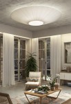 Lampa sufitowa SIAM 150 Big - biały półprzezroczysty odcień abażuru - 6x15W LED E-27 A60 100-240V 50/60Hz IP20 - BOVER