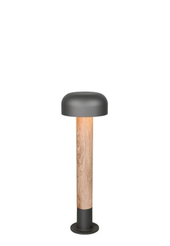 Słupek oświetleniowy FRASER 54 cm - 1xE27 max.10W 230V IP54 jasne drewno
