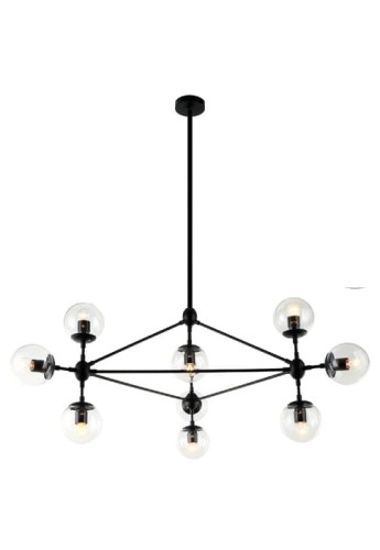 Lampa wisząca BAO NERO CLARO - 10xE27 max 8W LED 230V IP20