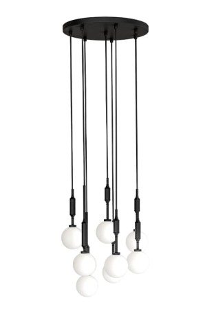 Lampa wisząca ERO VIII NERO 40 - 8xG9 max 8W LED 230V IP20