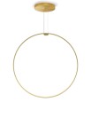 Lampa wisząca z bazą sufitową ZERO ROUND VERTICAL Ø75 matowy mosiądz - LED 36W 2700K Ra>90 3059lm 220-240V AC IP20 DALI/Push DIM - PANZERI