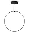 Lampa wisząca z bazą sufitową ZERO ROUND VERTICAL Ø75 czarny - LED 36W 2700K Ra>90 3059lm 220-240V AC IP20 DALI/Push DIM - PANZERI