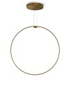 Lampa wisząca z bazą sufitową ZERO ROUND VERTICAL Ø75 brązowy - LED 36W 2700K Ra>90 3059lm 220-240V AC IP20 DALI/Push DIM - PANZERI