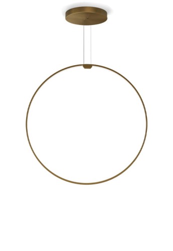 Lampa wisząca z bazą sufitową ZERO ROUND VERTICAL Ø75 brązowy - LED 36W 2700K Ra>90 3059lm 220-240V AC IP20 DALI/Push DIM - PANZERI