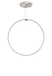 Lampa wisząca z bazą sufitową ZERO ROUND VERTICAL Ø75 titanium - LED 36W 2700K Ra>90 3059lm 220-240V AC IP20 DALI/Push DIM - PANZERI