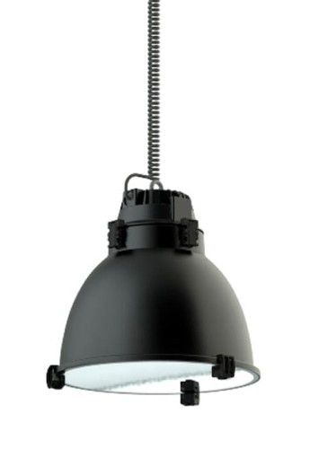 Lampa przemysłowa zwieszana SOSIA D06 DYFUZOR PRYZMATYCZNY - E27 32W 2100lm IP54 czarny - CASTALDI LIGHTING