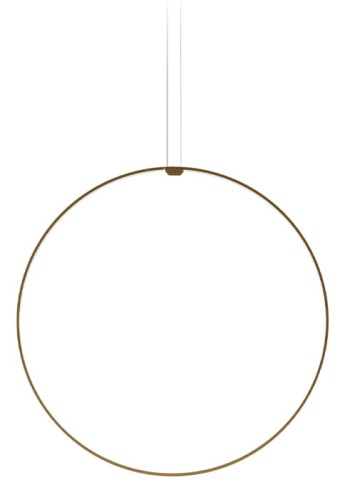 Lampa wisząca ZERO ROUND VERTICAL Ø100 brązowy - LED 47W 2700K Ra>90 4079lm 24V DC 24V IP20 - PANZERI