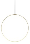 Lampa wisząca ZERO ROUND VERTICAL Ø100 matowy mosiądz - LED 47W 2700K Ra>90 4079lm 24V DC 24V IP20 - PANZERI