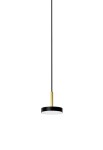 Lampa wisząca wewnętrzna RAFAELA MONO matowy czarny-polerowany mosiądz - LED 11.8W 3000K 1520lm 220-240V IP20 - ROBIN