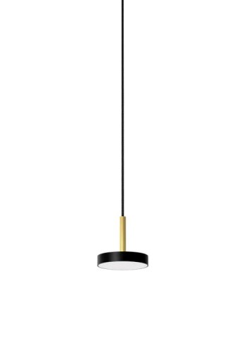 Lampa wisząca wewnętrzna RAFAELA MONO matowy czarny-polerowany mosiądz - LED 11.8W 3000K 1520lm 220-240V IP20 - ROBIN
